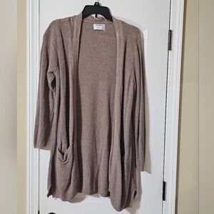 Old Navy Taupe Open-Front Cardigan